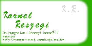 kornel reszegi business card